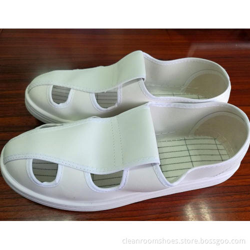 PVC outsole pvc leather upper 4 hole esd shoes